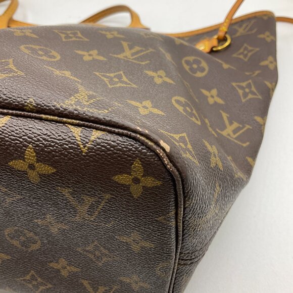Louis Vuitton Neverfull MM Monogram Brown Canvas Tote Bag - Picture 15 of 16